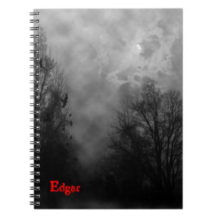 Caderno Espiral Notebook personalizado Gothic Sky assombrado