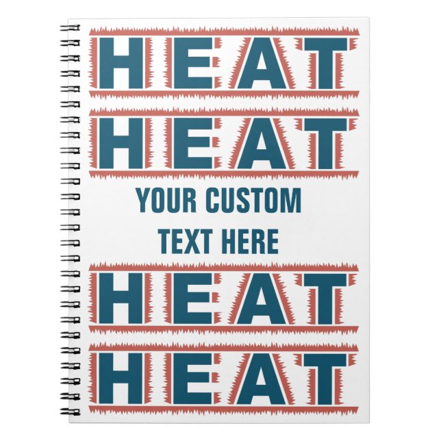 Caderno Espiral notebook personalizado HEAT (Frente)