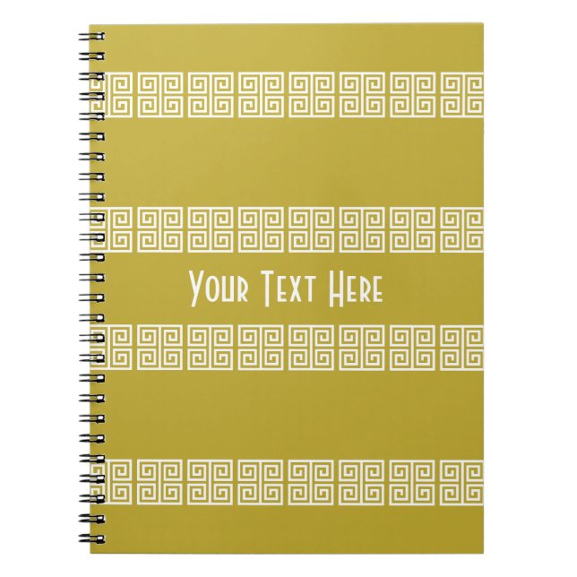 Caderno Espiral notebook personalizado inspirado na Grécia (Frente)