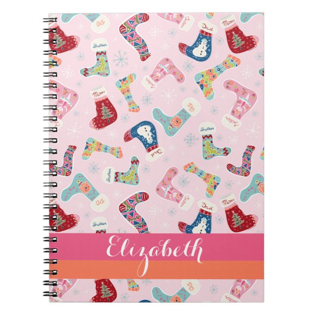 Caderno Espiral Notebook Personalizado Irmã de Reserva de Natal (Frente)