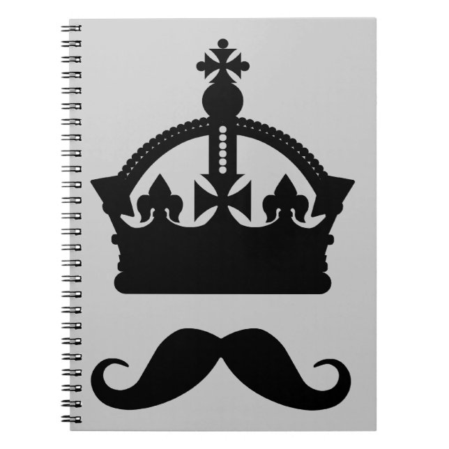 Caderno Espiral Notebook personalizado King of Mustaches (Frente)