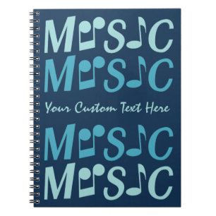 Caderno Espiral notebook personalizado MÚSICA