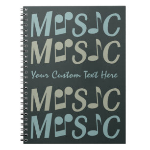 Caderno Espiral notebook personalizado MÚSICA