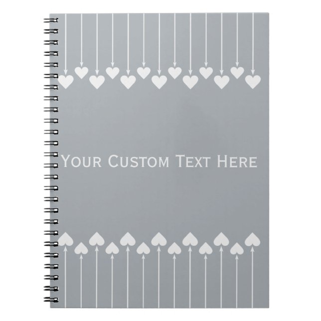 Caderno Espiral notebook personalizado Namorados Heart (Frente)