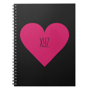 Caderno Espiral notebook personalizado Namorados Red Heart