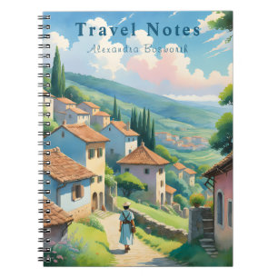 Caderno Espiral Notebook Personalizado no Verão na Itália Viagem -