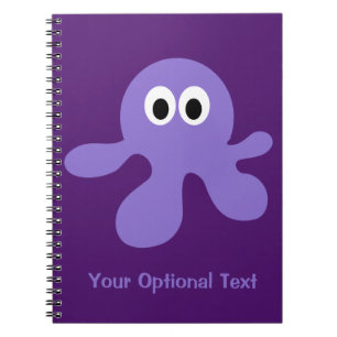 Caderno Espiral Notebook personalizado octopus engraçado
