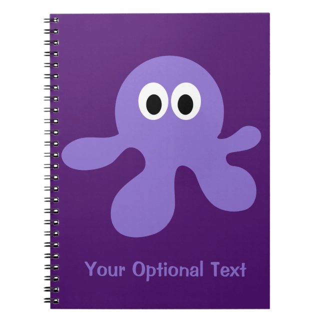 Caderno Espiral Notebook personalizado octopus engraçado (Frente)