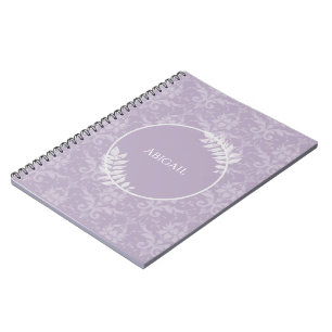 Caderno Espiral Notebook Personalizado para Damasco Elegante de la