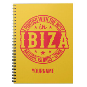 Caderno Espiral notebook personalizado para Espanha IBIZA