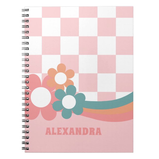 Caderno Espiral Notebook Personalizado para Garota do PInk (Frente)