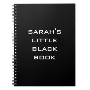 Caderno Espiral Notebook Personalizado para Livro Preto