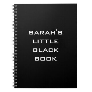 Caderno Espiral Notebook Personalizado para Livro Preto