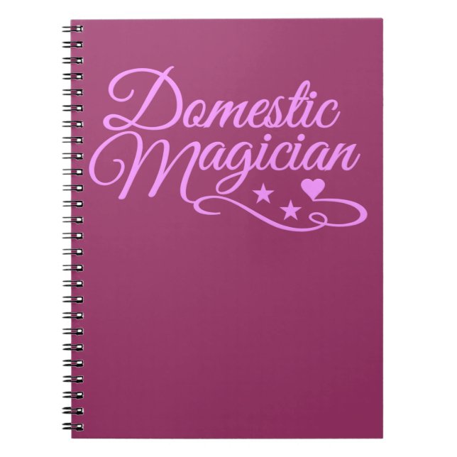 Caderno Espiral Notebook personalizado para mágicos domésticos (Frente)