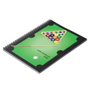 Caderno Espiral Notebook Personalizado para Mesa de Piscina Billia