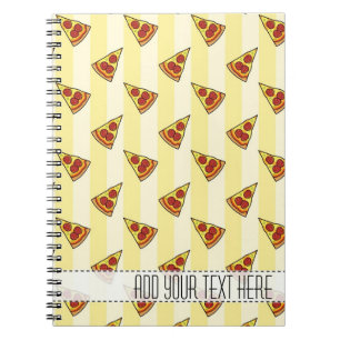 Caderno Espiral Notebook Personalizado Pizza Pattern