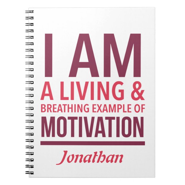 Caderno Espiral Notebook Personalizado por Tipografia (Frente)