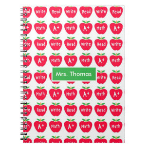 Caderno Espiral Notebook Personalizado Red Apple
