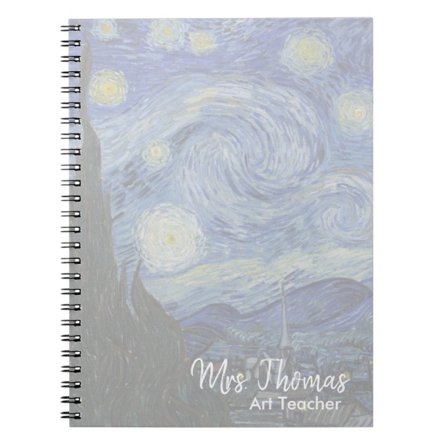 Caderno Espiral Notebook personalizado Starry Night (Frente)