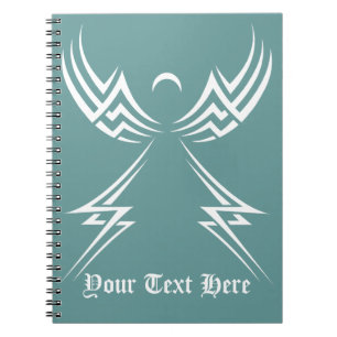 Caderno Espiral Notebook personalizado Tribal Angel