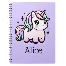 Notebook Personalizado Unicórn Bonito