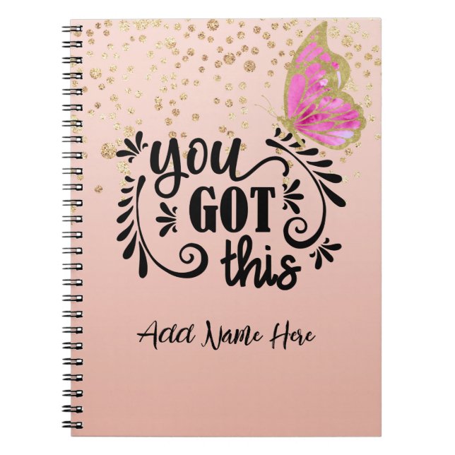 Caderno Espiral Notebook personalizado "Você tem isso" (Frente)