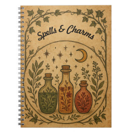 Caderno Espiral Notebook personalizável com design apothecary