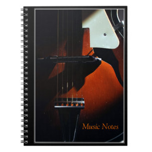 Caderno Espiral Notebook personalizável com notas de música de gui