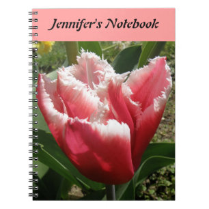 Caderno Espiral Notebook personalizável com tonalidade rosa