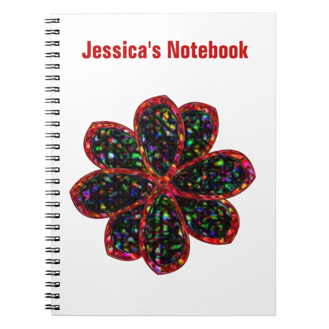 Caderno Espiral Notebook personalizável com ventilador brilhante p (Frente)