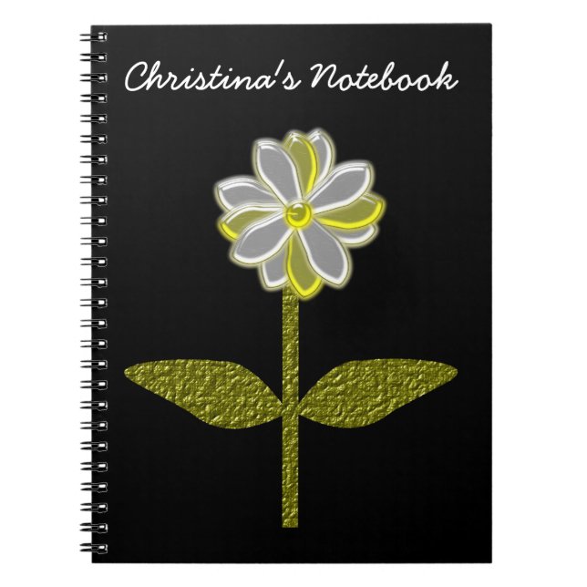 Caderno Espiral Notebook personalizável com ventilador de margarid (Frente)