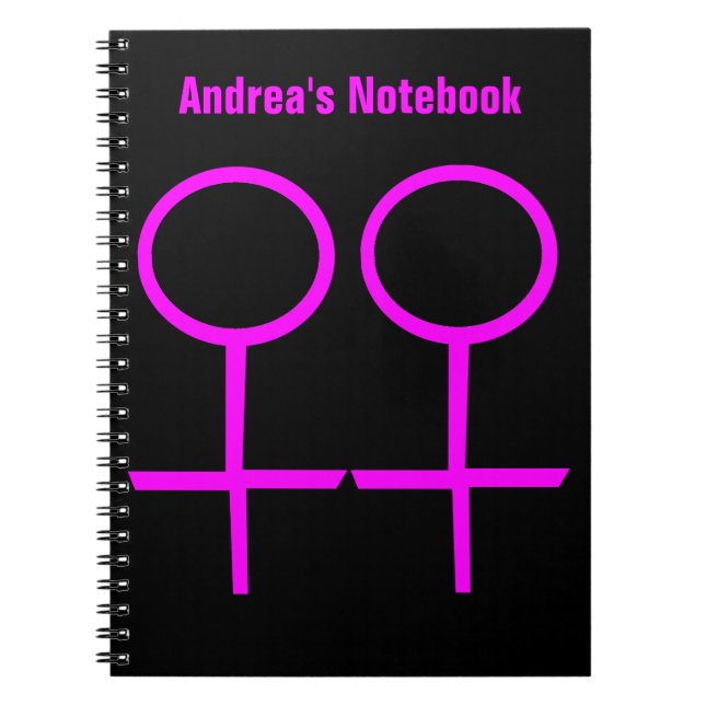 Caderno Espiral Notebook Personalizável Lovers Lésbicos (Frente)