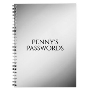 Caderno Espiral Notebook pessoal com gradiente preto e branco