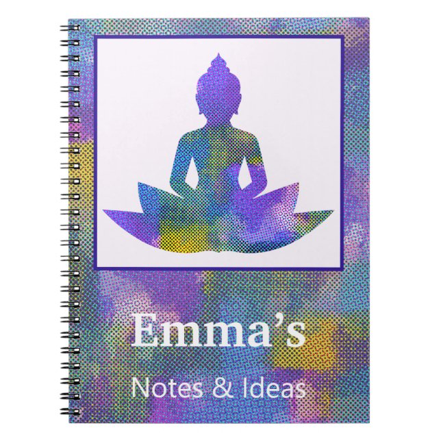 Caderno Espiral Notebook Pessoal Pastel Half Lotus Yoga (Frente)