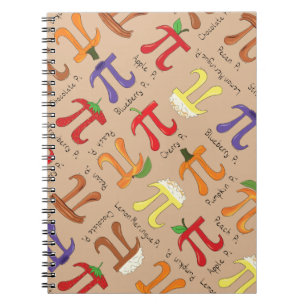 Caderno Espiral Notebook Pi Menu Cute Math Pi Day