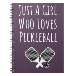 Caderno Espiral Notebook Pickleball Oferece Meninas Bonitas Rosa