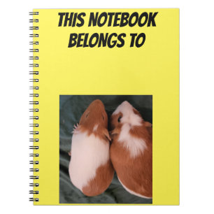 Caderno Espiral Notebook Pig Guiné Personalizável
