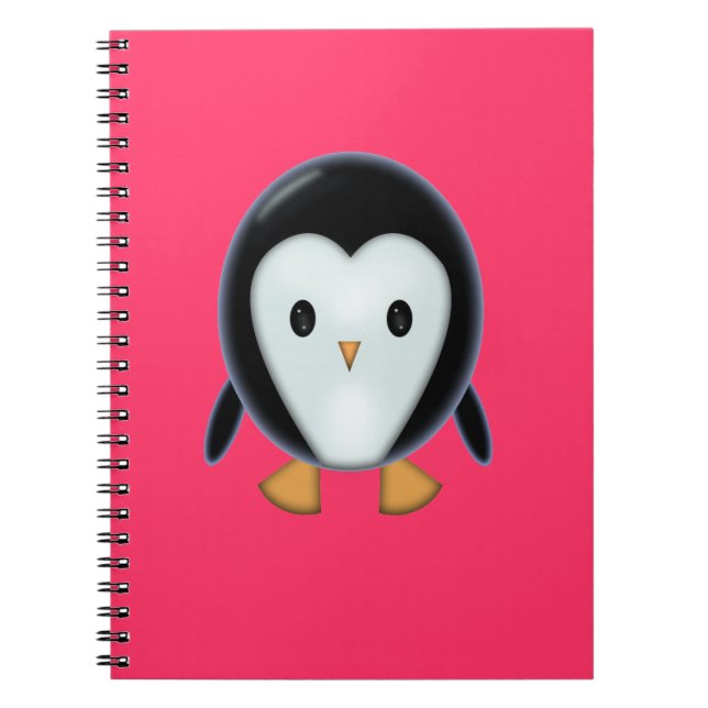 Caderno Espiral Notebook Pinguim Bonito (Frente)