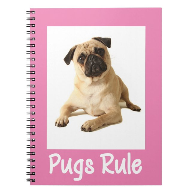 Caderno Espiral Notebook Pink Cachorro Adormecido / Diário (Frente)