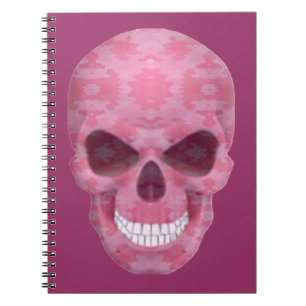 Caderno Espiral Notebook Pink Camoufline Skull