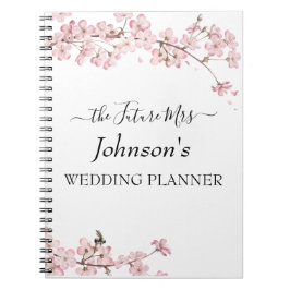 Caderno Espiral Notebook Pink Cherry Blossom Planner
