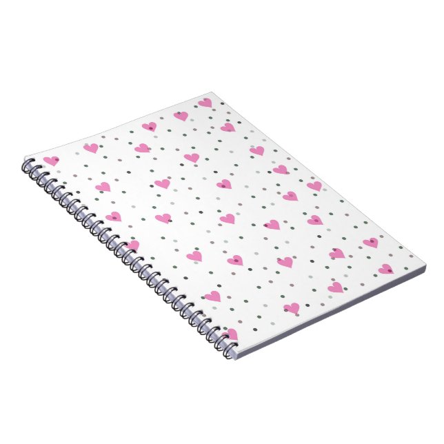 Caderno Espiral Notebook Pink Hearts (Lado Direito)