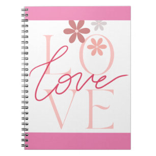Caderno Espiral Notebook Pink Power of Love Spiral