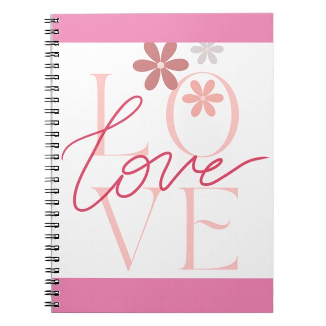 Caderno Espiral Notebook Pink Power of Love Spiral (Frente)