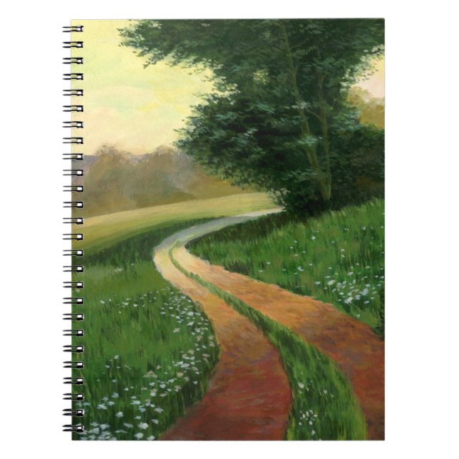 Caderno Espiral Notebook pintado para estrada de saia-campo (Frente)