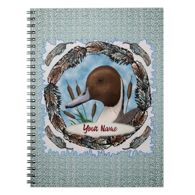 Caderno Espiral notebook Pintail Duck (Frente)