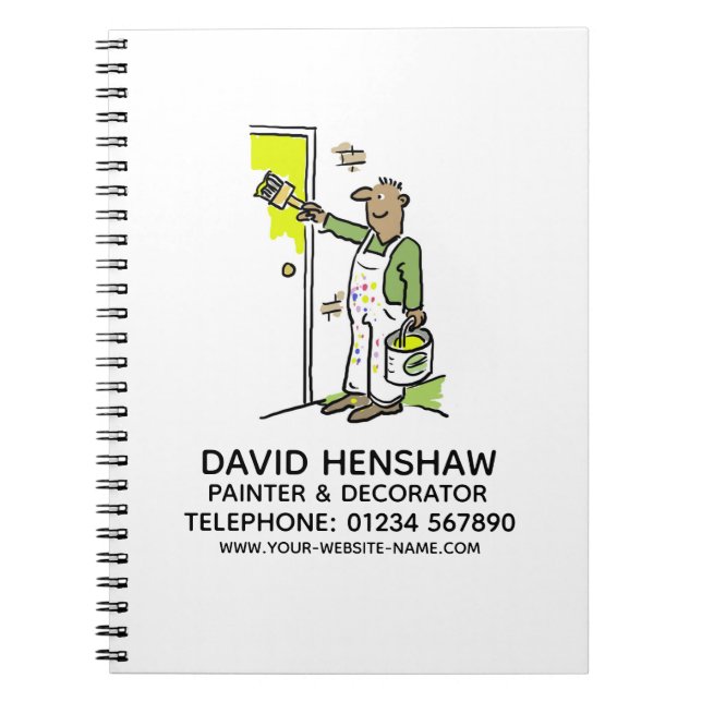 Caderno Espiral Notebook Pintor e Decorador (Frente)