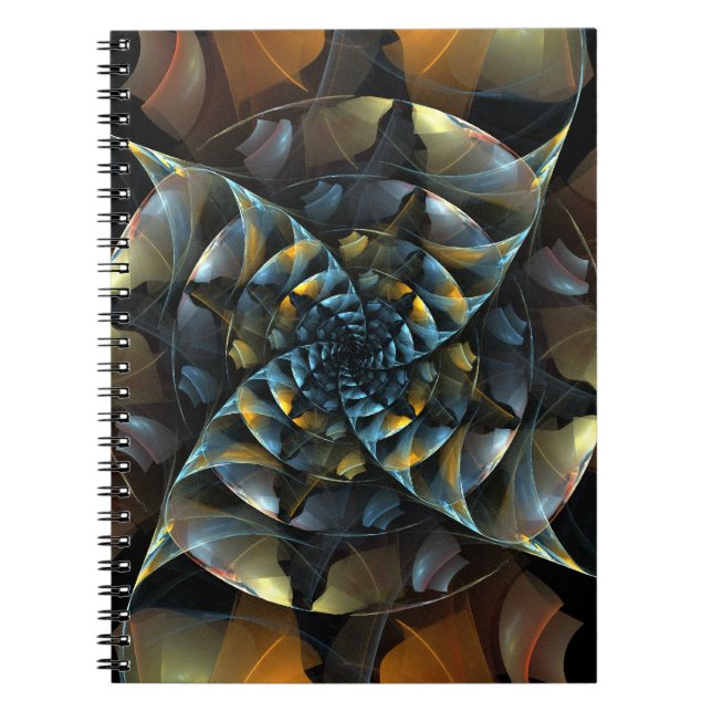 Caderno Espiral Notebook PinWheel Abstrato Art (Frente)