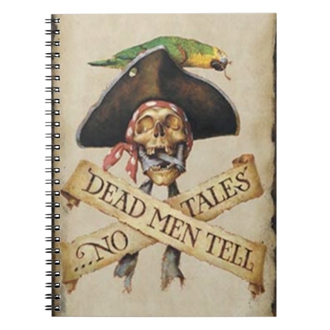 Caderno Espiral Notebook pirata de morto (Frente)