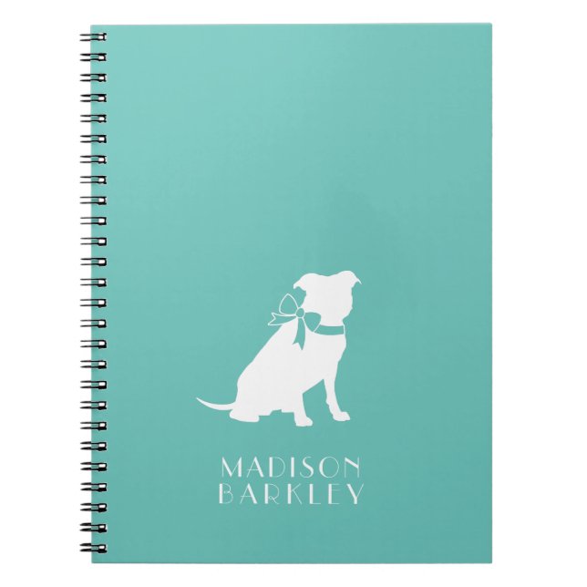 Caderno Espiral Notebook Pit Bull Dog Puppy Pitbull (Frente)